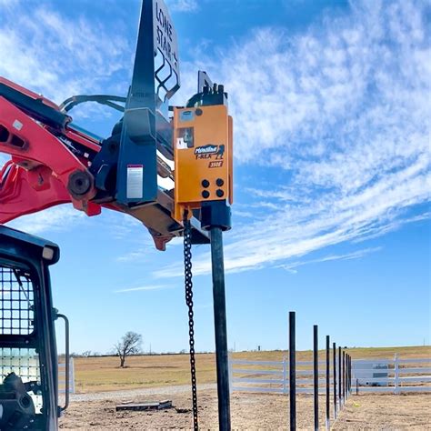 skid steer t post pounder|best skid steer post pounder.